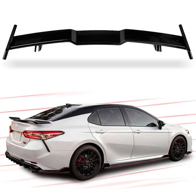 Camry Rear Spoiler Compatible with 2018-2022 8th Gen Camry LE SE XLE XSE TRD ABS Rear Trunk Spoiler Wing, Rear Trunk Highkick Spoiler Wing Lip