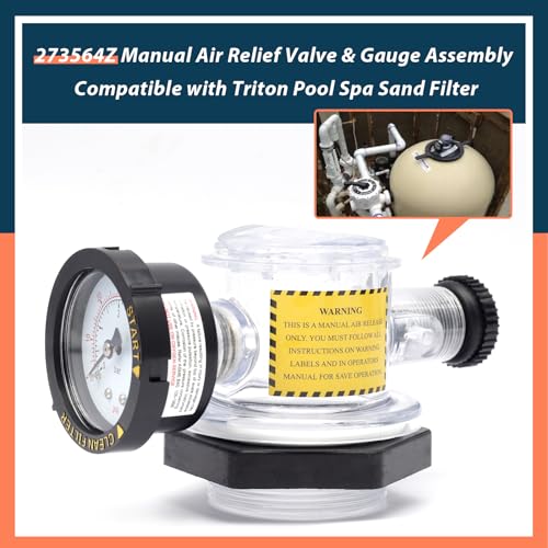 273564 273564Z Manual Air Relief Valve 273550 for Pool Spa Sand Filter Compatible with Pentair fit for Triton II,Triton C,TR100C,TR140C Replacement Assembly for Pool and Spa Filter Air Relief Valve by Lisnhlin - Image 2