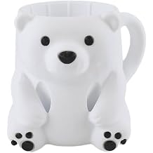 Insulated Treat Cup Holder, Bear White NO SPOON, B NO SPOON