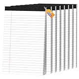 5x8 Legal Pads Writing Pad Note Pads, 8 Pack College Ruled Lined Paper Pad, White Perforated Notebook, Premium Notepads for School Office Home, 30 Sheets/Pack