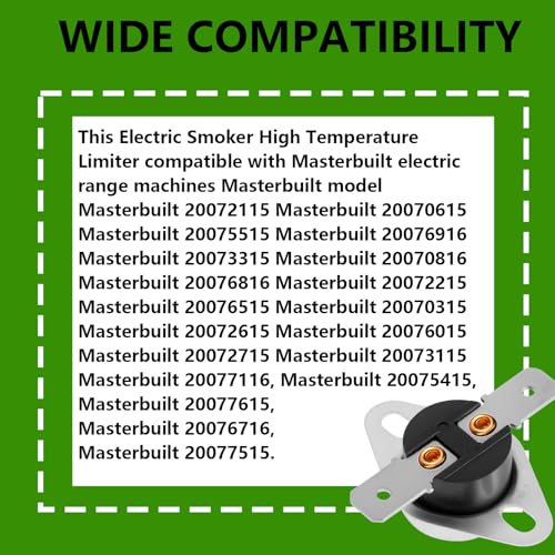 Image of Electric Smoker High Temperature Limiter Kit Compatible with Masterbuild Model Replacement Part 9907140015