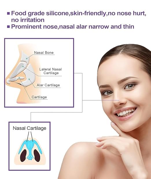 JAMBUVANTI Silicone Nose Shaper Clip Nose Corrector Device for Nose Bridge Straightening and Lifting - Soft and Safe Non Surgical Nose Up Beauty Tool(Pack of-1) (Nose Up Clip) 2