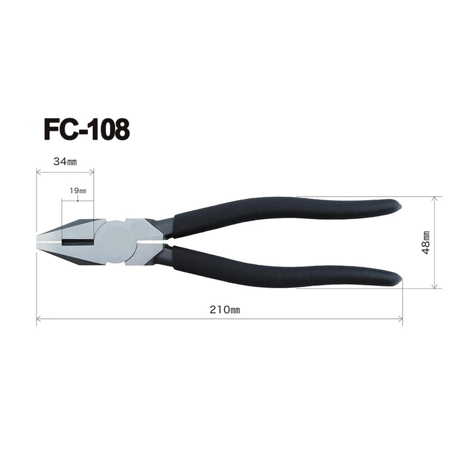 FC-107/FC-108 Alicates Combinados De 175/200 Mm, Borde De Acero