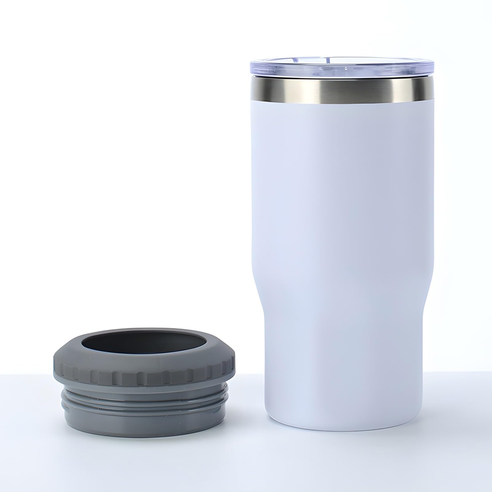 Double Wall Stainless Steel Wine & Champagne Ice Bucket Cooler – Insulated Wine Bottle Chiller for 750ml Bottles, Elegant Drinks Cooler for Indoor & Outdoor Use, Keeps Cold for Hours (420ml, White)