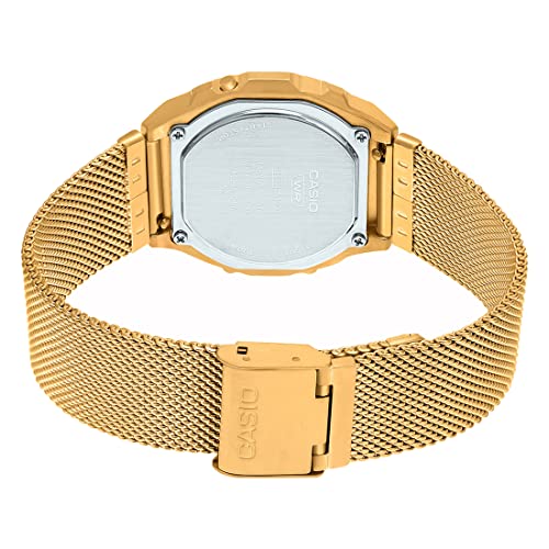 Casio Unisex Stainless Steel Digital Gold Dial Watch-A1000Mg-9Ef, Band Color-Gold - Image 4