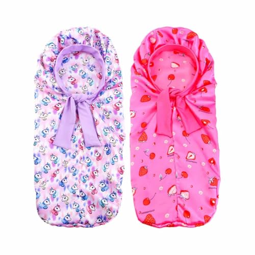 2PCS Girls Unicorn Hair Bonnet for Sleeping,Extra Long Satin Bonnet with Elastic Tie Band for Kids Braids Curly Hair2