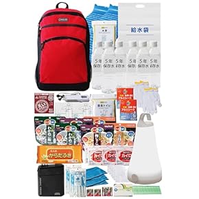 EMERGENCY SUPPLIES 防災リュック 単品 撥水 非常用持ち出し袋 PEACEUP 防災セット 車載用防災セットDX リュックタイプ 防災