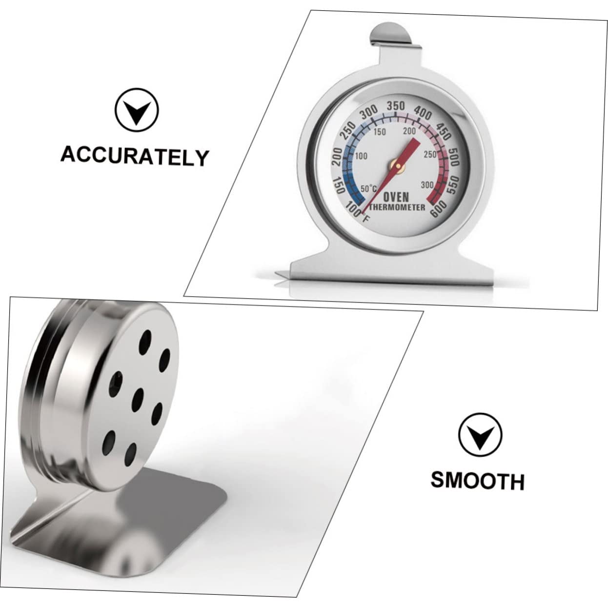 GRIRIW Accurate Heat Resistant Thermometers Digital Oven Thermometers ? ? Multi-Functional for BBQ Kitchen