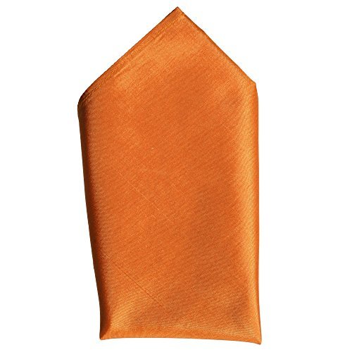 Royal Silk Fine Orange 100% Silk Pocket Square Full-Sized 16