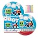 All Aboard The Train Birthday Theme Plates and Napkins Serves 16 With Birthday Candles