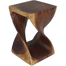 Haussmann Original Twist Side Table, Walnut, 15x15x20 in