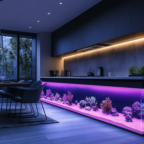 Image of LED Strip Lights 24V COB Purple Dimmable LED Lighting16.4ft (Kit) | Super Bright, Dotless High Density 7.2W /m, 8mm Width Cuttable Flexible, Home DIY Commercial Decoration