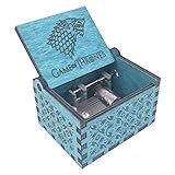 Material: caja de madera con movimiento musical de metal, madera tallada con hermosos patrones que hacen que la caja se vea muy atractiva.