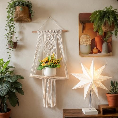 Étagères en style rustique avec tissage artisanal pour chambre - 8