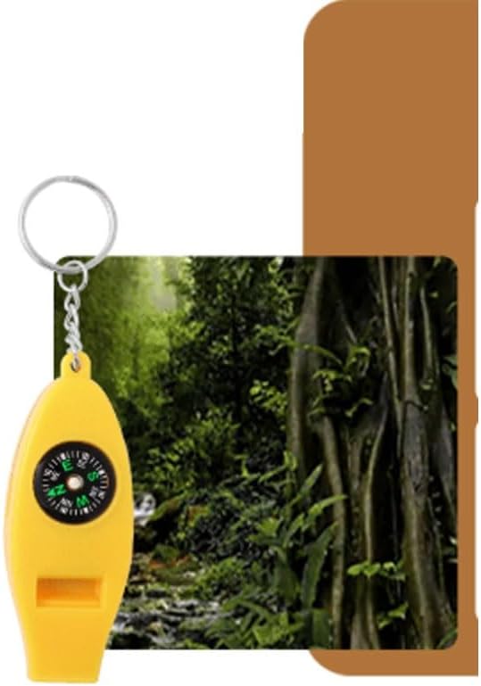 Outdoor Acrylic Waterproof Pendant Compass Portable Multi Functional Four in Whistle image 3