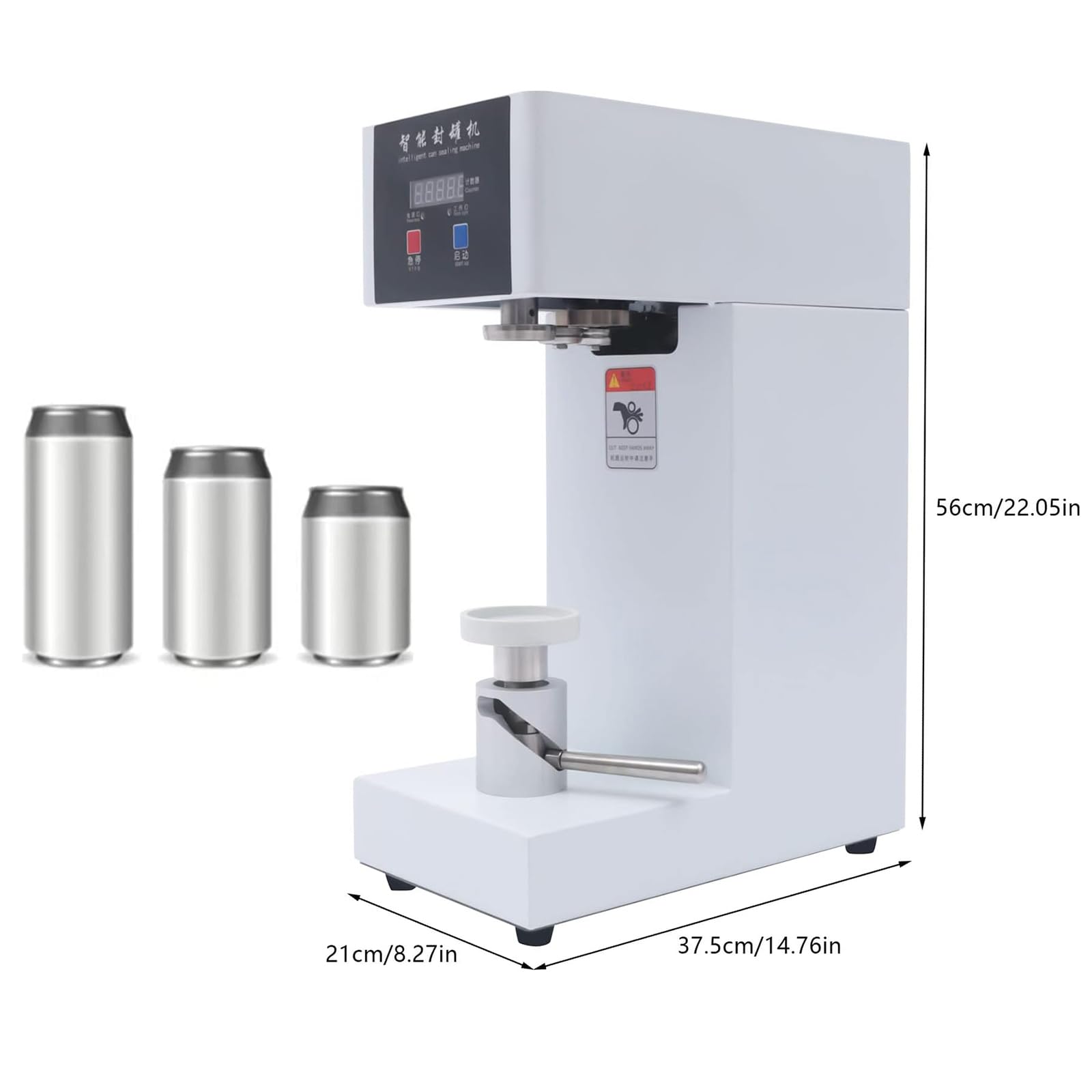 Selladora eléctrica de latas, sellador automático de latas con controlador digital para sellado preciso, se adapta a calibre de 5,5 cm, ideal para cafeterías y restaurantes