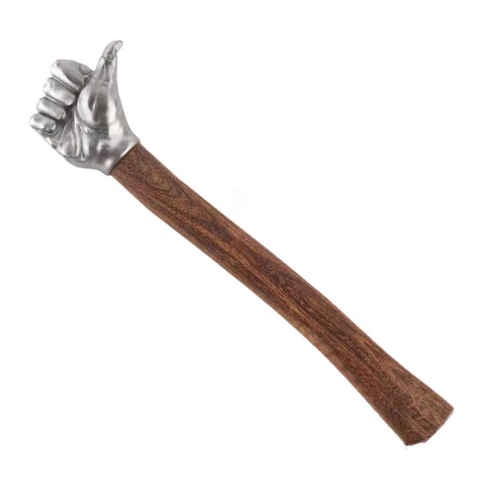 Martello da pugno 1 kg, martello a forma di pugno in acciaio inossidabile con manico in legno, artigianato multifunzionale e hardwareStrumenti per giardinaggio, casa, auto, campeggio all'aperto