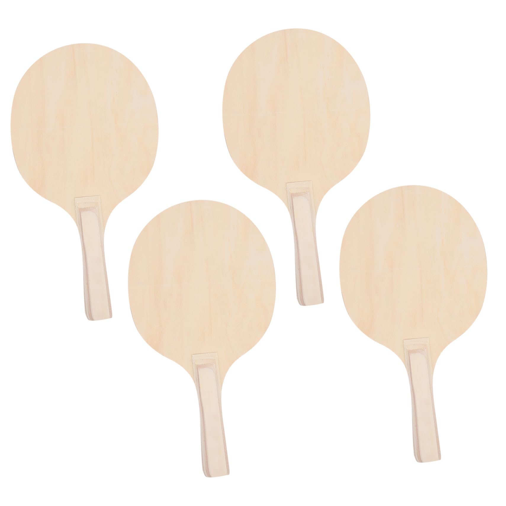 Raquetas de Playa de Madera 4 Piezas Marrón, Juego Ligero