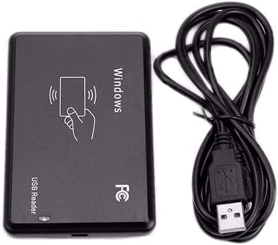 Hailege 125Khz EM4100 USB RFID ID Card Reader Swipe Card Reader Plug and Play Read the top 10 Digital Bit With USB Cable (Only Read 125kHz ID Card, Cannot Read IC Card. See Safety documents)