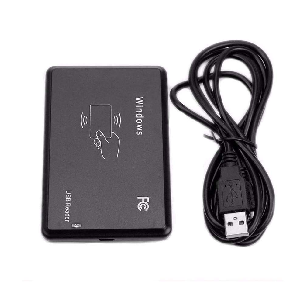 Hailege 125 kHz EM4100 USB RFID ID czytnik kart Swipe Card Reader Plug and Play, odczytywanie 10 najlepszych bitów cyfrowych z kablem USB, NIE jest kompatybilny z kartą Mifare 13,56 MHz