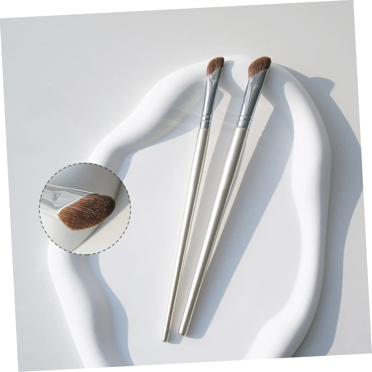 TEHAUX 20pezzi Per Contouring Nasale e Ombretto Angolati Per Per Illuminante e Ombretto Strumento Multifunzione Facile Usare
