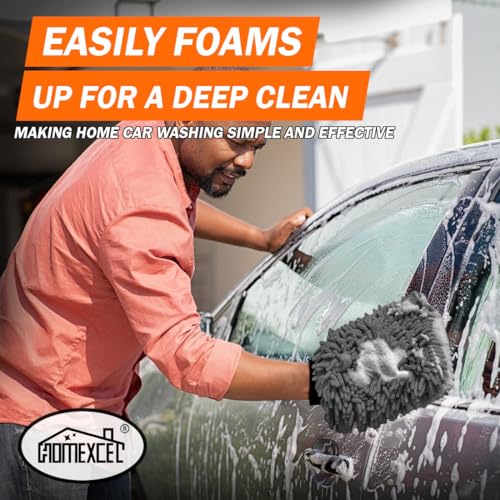 HOMEXCEL 2 Pack Microfiber Mitt