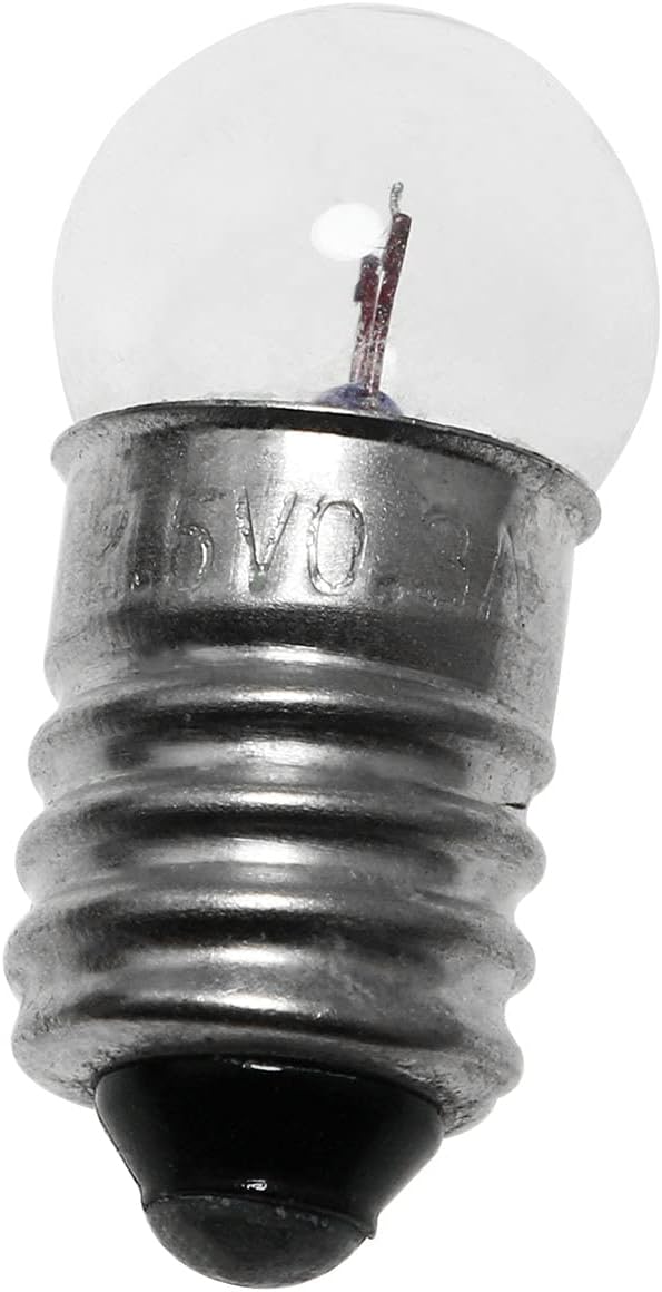 Mini Bulb 5PCS 2.5V 0.3A Miniature Screw Base Light Bulbs with 5PCS Bulb Holders for Simple Circuits Experiment