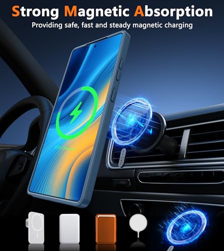 FNTCASE for Samsung Galaxy S25-Ultra Case: Matte Translucent Slim Cell Phone Cover with Magnetic Ring (No Tail) - Rugged Durable Shockproof Protective - Military Grade Drop Protection 6.9 inches — view 3