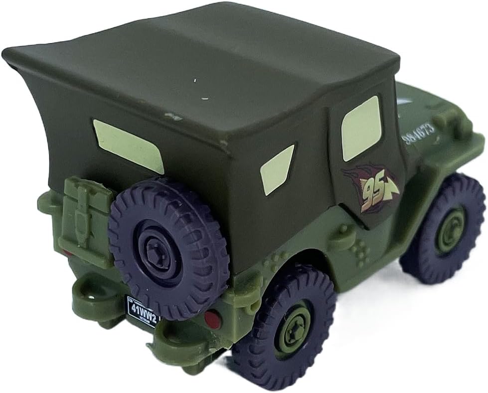 2PCS Portable Small Toy Car 1:55 Diecast Model Metal Body Racers for Preschool Kids 3+ Year Boy Gift (Sarge+Fillmore)