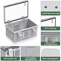 EYPINS Wasserdicht Verteilerkasten Mit Lüftungsgitter 30x20x17cm/Sichttür – Ansicht 4