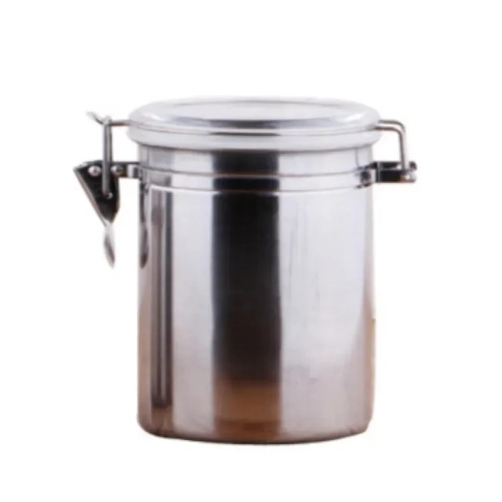 FDBTYJN Tea Caddy Kitchen Tool Coffee Storage Sealed Tank Stainless Steel Jar Tea Bean Containers(10x12.5 cm)
