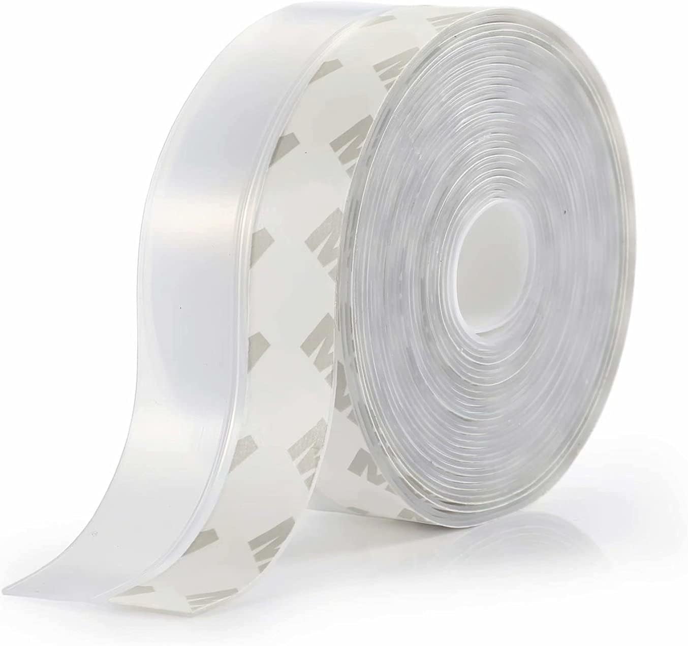 Weather Stripping Door Seal Strip,Door Strip Bottom for Doors Silicone Sealing Sticker Adhesive for Doors and Windows Gaps of Anti-Collision Silicone 5M/16FT (25MM, Transparent)
