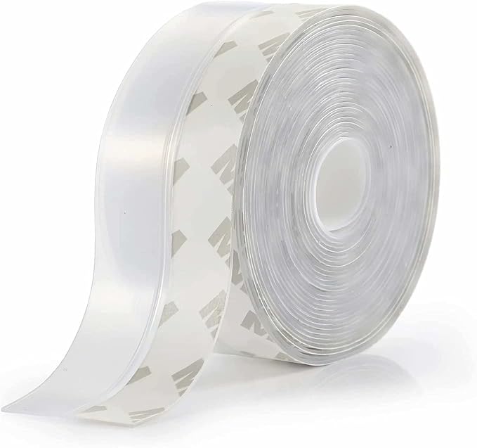5M/16FT Weather Stripping Door Seal Strip,Door Strip Bottom for Doors Silicone Sealing Sticker Adhesive for Doors and Windows Gaps of Anti-Collision Silicone (35MM Transparent)
