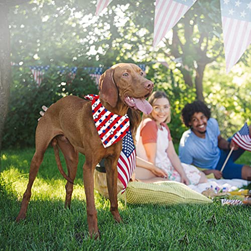 Ali2 8Pcs Dog Independence Day Bandanas Pet Dog Costume 4Th Of July Day Dog Triangle American Flag Pet Bandanas Scarf Bibs For Small Medium Dog Cats #TOP4