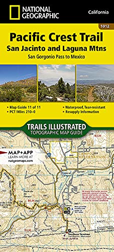 Pacific Crest Trail: San Jacinto and Laguna Mountains [San Gorgonio Pass to Mexico] (National Geographic Topographic Map Guide, 1012)