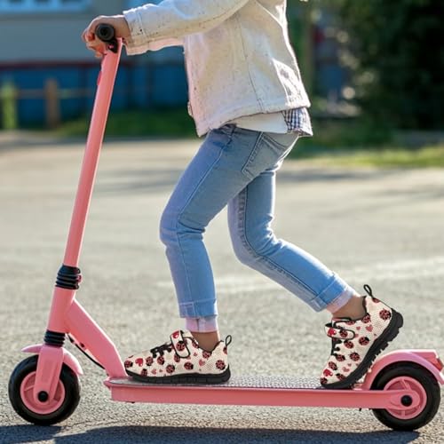 Kids Sneakers Girls Running Tennis Shoes Lightweight Breathable Sport Shoes with Hook and Loops3