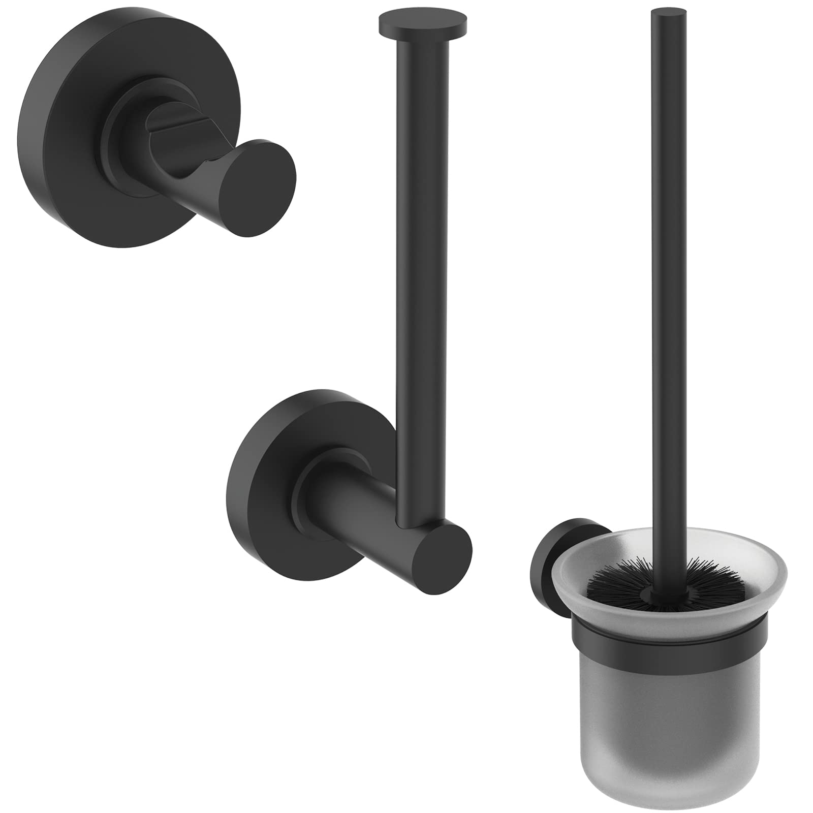 Ideal Standard - IOM, Set accessori per il bagno, Kit corredo bagno, Nero