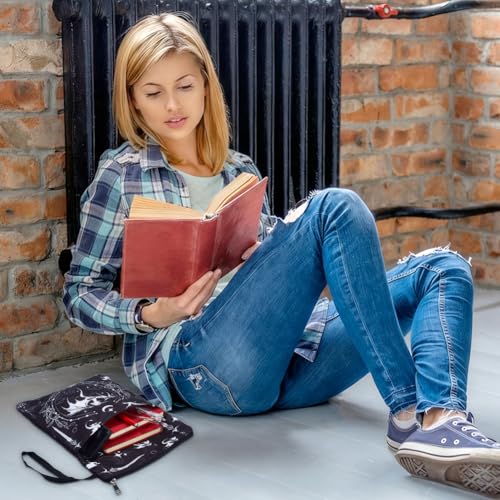 Hobbspring 1 Stück Romantasy Dark Academia Dragons Buchhülle 34cmx24cm Fantasy Roman Lesergeschenk Tier Taschenbuchschutz Mit Reißverschluss Und Vordertasche Für Buchliebhaber