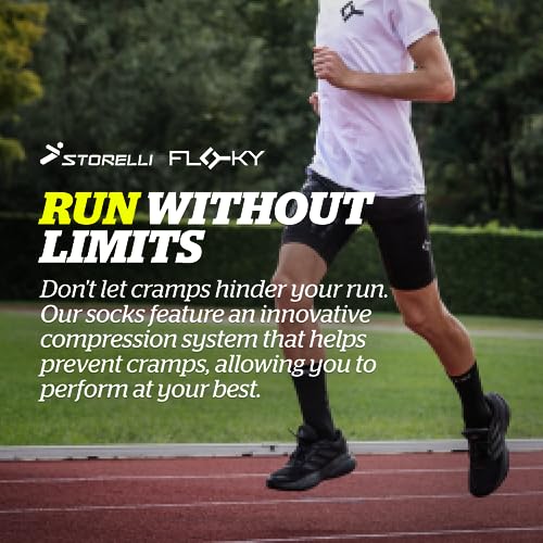 Image of Storelli Run Up Socks by Floky, Biomechanical Socks for Running, for Performance, Protect Against Injuries, Speed up Recovery