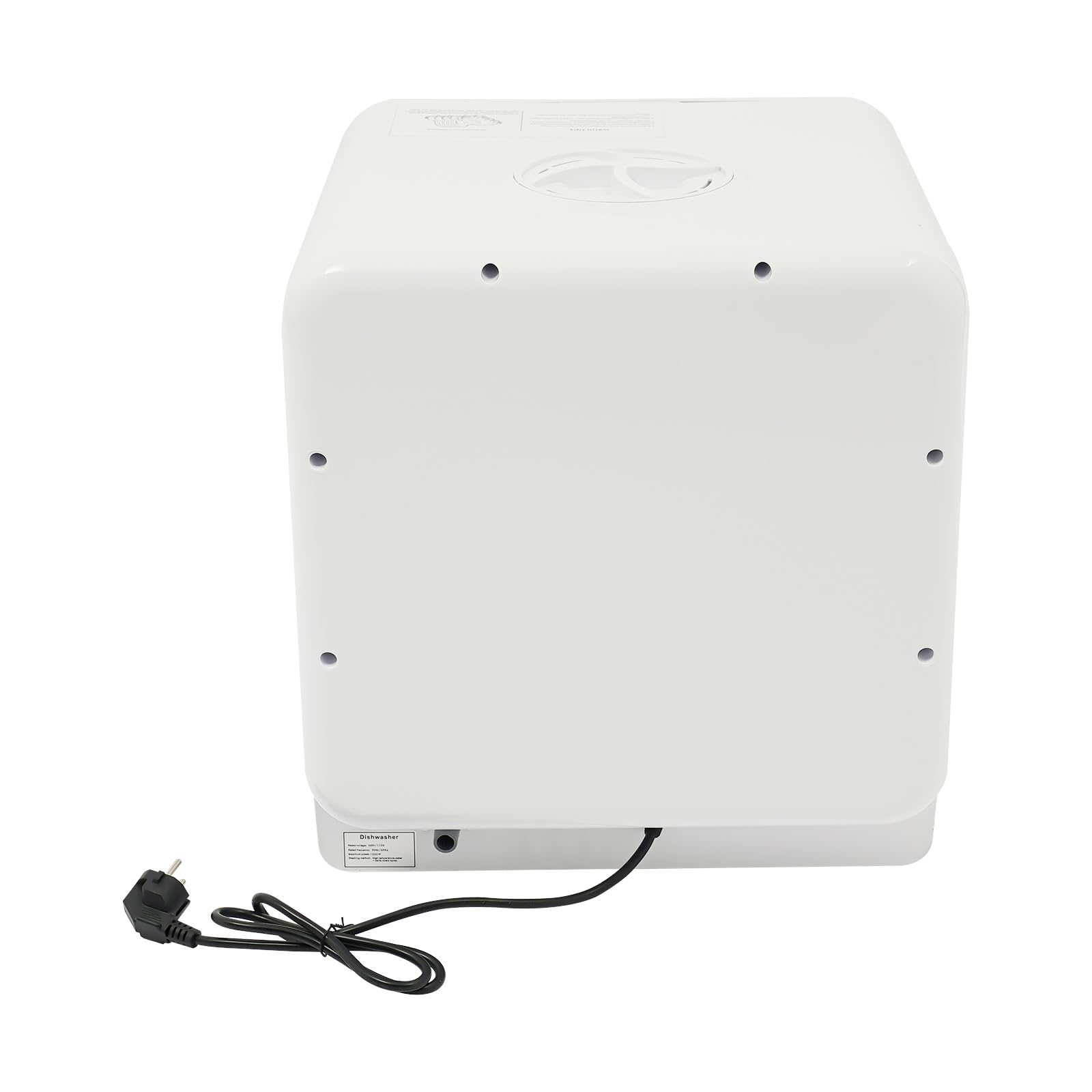 Lavastoviglie da tavolo con serbatoio dell'acqua da 6 l, lavastoviglie per 4 a 6 persone, lavastoviglie con 4 modalità di lavaggio, finestra in vetro trasparente e luce LED, per case, appartamenti e