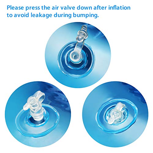 Sumo Bumper Balls, Theefun 2 Pack Inflatable Body Bubble Soccer Ball, 36inch Durable PVC Vinyl Bopper Toys for Kids and Adults Physical Outdoor Active Play, Blue - Thumbnail 6