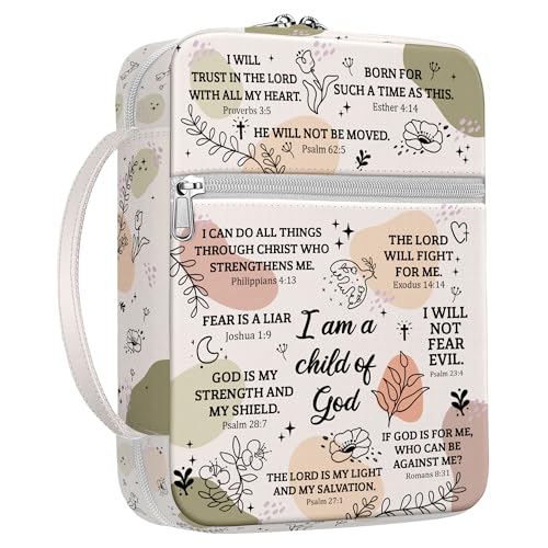 MYSMOR Inspirational Bible Cover for Women with Verses I Am