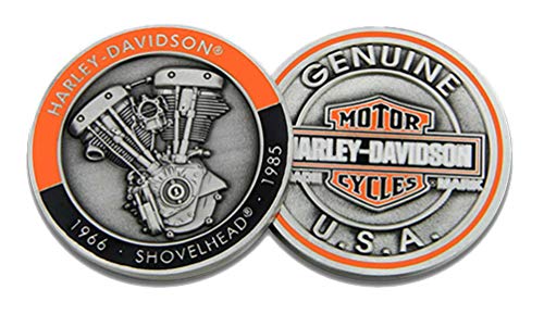 Harley-Davidson Shovelhead Bar & Shield Challenge Coin, 1.75 in Coin 8008765
