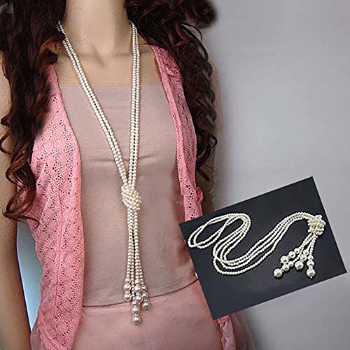 Pendentif élégant pour femme avec perles en fausse perle et pompon Cover