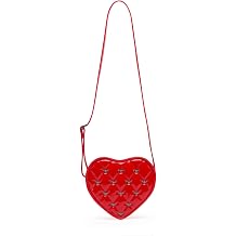 Rock Rebel Mina Bat Studded Heart Crossbody Bag Red