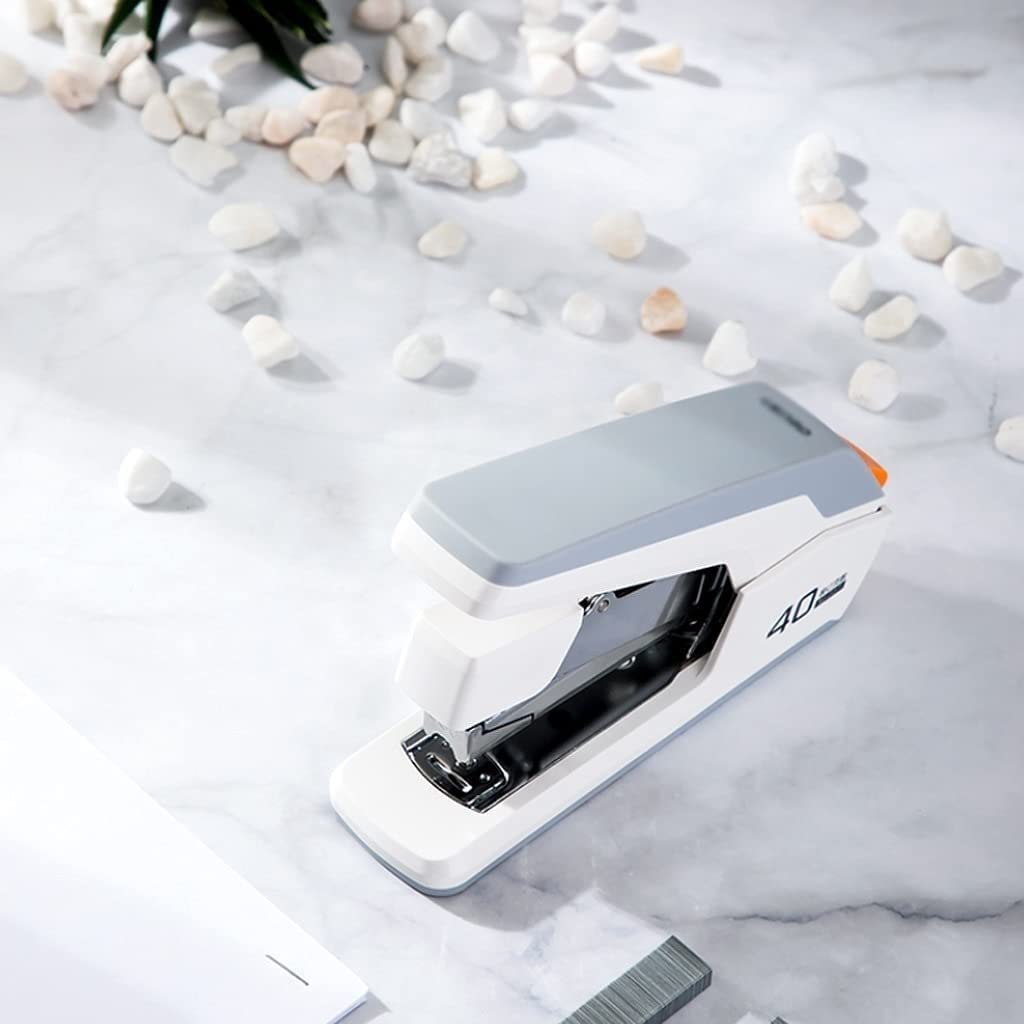 Agrafeuse manuelle for la maison, agrafeuse de bureau standard, agrafage tactile, ergonomique facile à charger, capacité 40 feuilles(A)