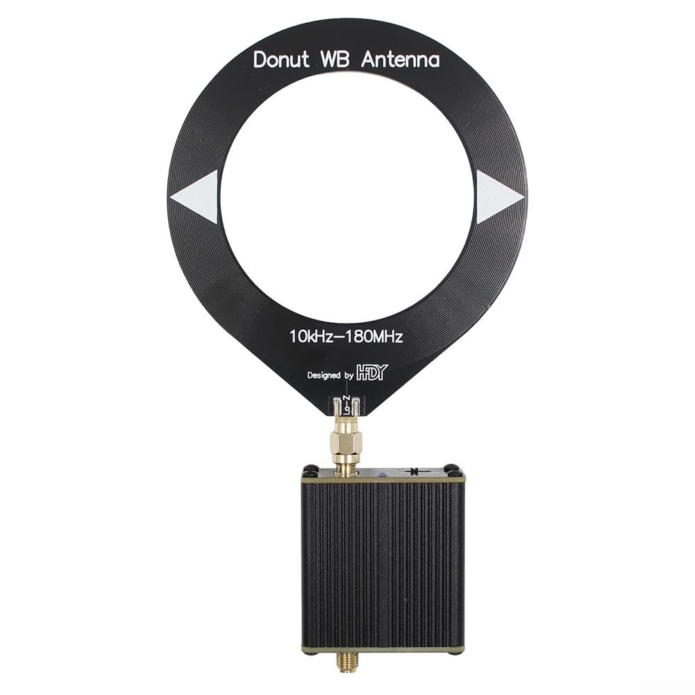 RANRAO Mini antena de bucle, antena de donut AM MW/SW, mini antena de bucle para HFDY Malahiteam HF Middle Wave