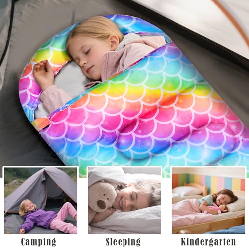 Sleeping Bag for Kids Girls Boys, 3 Season Warm Lightweight Kids Sleeping Bag Waterproof Portable for Camping Outdoors, Travel miniatura 6