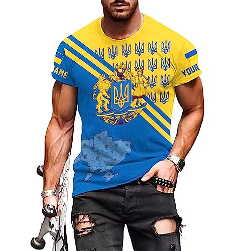 T-shirt sport homme personnalisé Ukraine pour fitness et course à pied