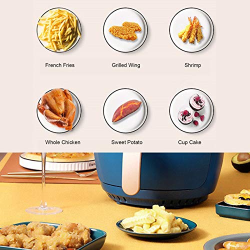 Intelligente Elektrische Fritteuse, 3,5 L, Touchscreen-Steuerung, 7 Voreingestellte Rezepte, Antihaftbeschichteter Korb, Für Hähnchenflügel, Gegrillte Garnelen, Nüsse, EU 220 V, Ideales Küchengerät – Bild 3